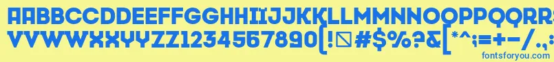 CansiparaneByMehmetmetin Font – Blue Fonts on Yellow Background