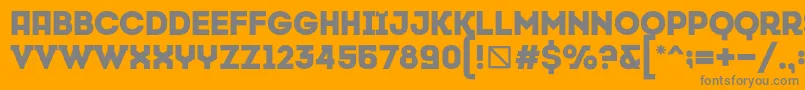 CansiparaneByMehmetmetin Font – Gray Fonts on Orange Background