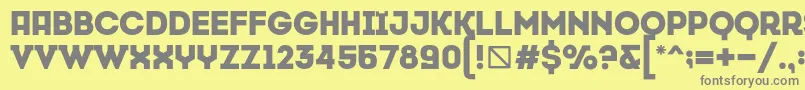 CansiparaneByMehmetmetin Font – Gray Fonts on Yellow Background