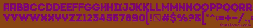 CansiparaneByMehmetmetin Font – Purple Fonts on Brown Background