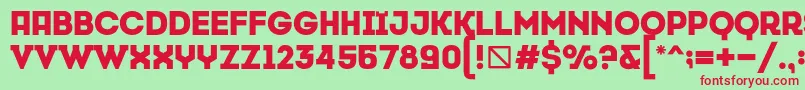 CansiparaneByMehmetmetin Font – Red Fonts on Green Background