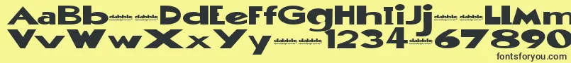 DabbleEvaluation Font – Black Fonts on Yellow Background