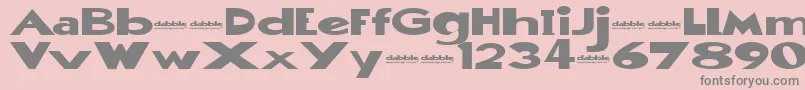 DabbleEvaluation Font – Gray Fonts on Pink Background