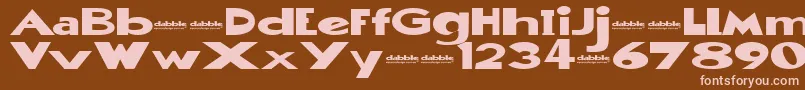 DabbleEvaluation Font – Pink Fonts on Brown Background