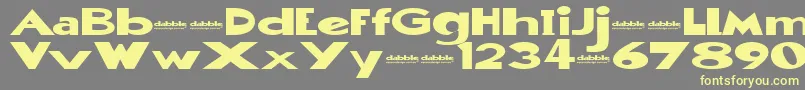 DabbleEvaluation Font – Yellow Fonts on Gray Background