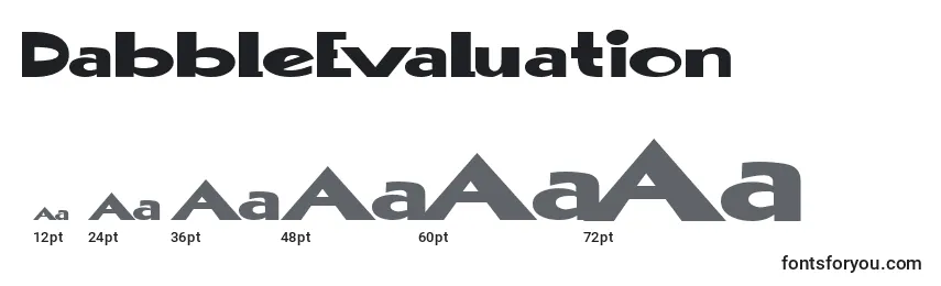 DabbleEvaluation Font Sizes