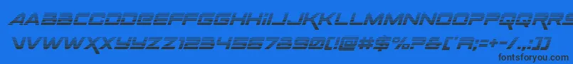 Spacerangergradital Font – Black Fonts on Blue Background