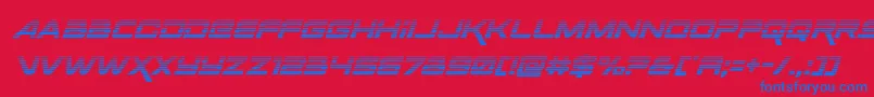 Spacerangergradital Font – Blue Fonts on Red Background