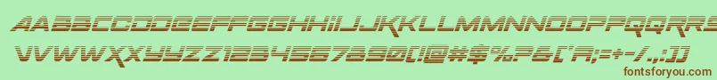 Spacerangergradital Font – Brown Fonts on Green Background