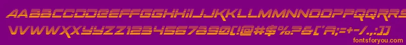 Spacerangergradital Font – Orange Fonts on Purple Background