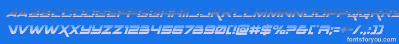 Шрифт Spacerangergradital – розовые шрифты на синем фоне