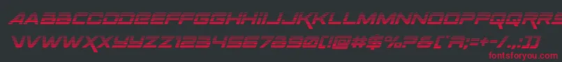 Spacerangergradital Font – Red Fonts on Black Background