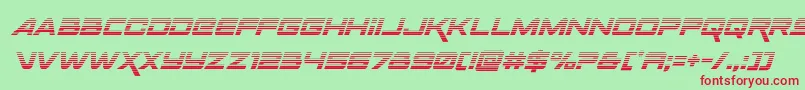 Spacerangergradital Font – Red Fonts on Green Background