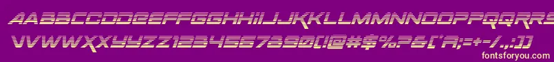 Spacerangergradital Font – Yellow Fonts on Purple Background