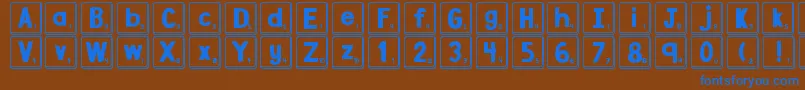 Шрифт DjbLetterGameTiles – синие шрифты на коричневом фоне