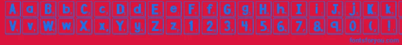 fuente DjbLetterGameTiles – Fuentes Azules Sobre Fondo Rojo