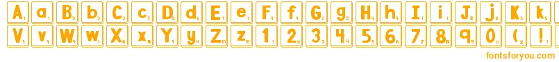 DjbLetterGameTiles-fontti – oranssit fontit