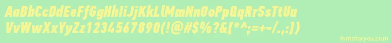 fuente PfdintextcompproXblackitalic – Fuentes Amarillas Sobre Fondo Verde