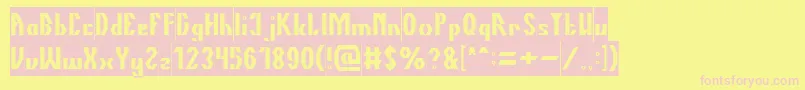 TheQuickInverse Font – Pink Fonts on Yellow Background