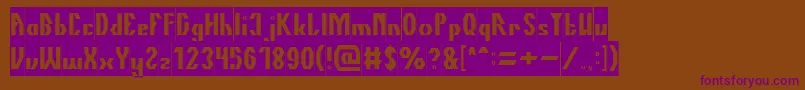 TheQuickInverse Font – Purple Fonts on Brown Background