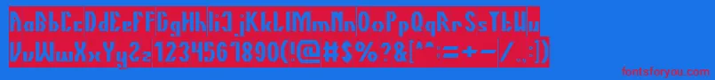 TheQuickInverse Font – Red Fonts on Blue Background