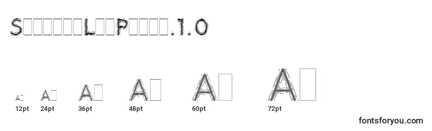 Размеры шрифта StrobosLetPlain.1.0