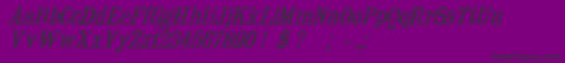 NauertItalic Font – Black Fonts on Purple Background