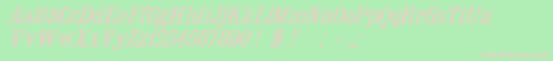 NauertItalic Font – Pink Fonts on Green Background