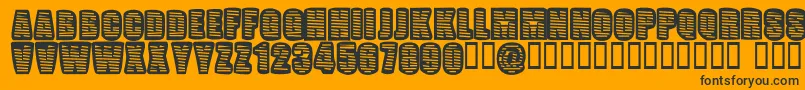 Popwei Font – Black Fonts on Orange Background