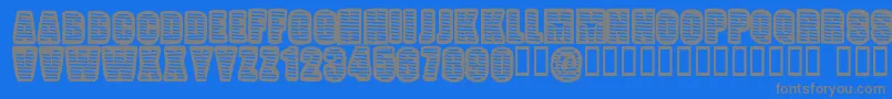 フォントPopwei – 青い背景に灰色の文字
