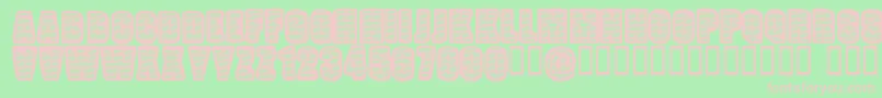 Popwei Font – Pink Fonts on Green Background