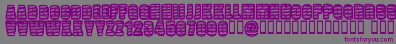 フォントPopwei – 紫色のフォント、灰色の背景