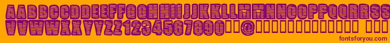 Popwei-Schriftart – Violette Schriften auf orangefarbenem Hintergrund