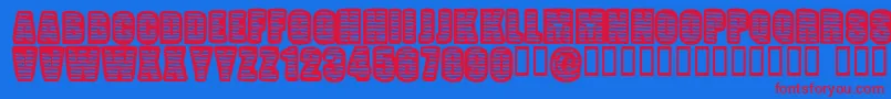 More about Popwei Font Popwei Font – Red Fonts on Blue Background