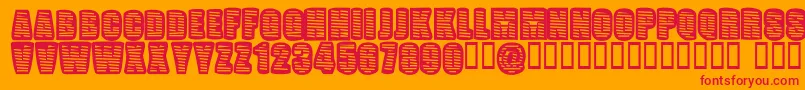 Popwei Font – Red Fonts on Orange Background