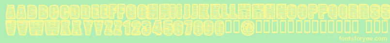 Popwei Font – Yellow Fonts on Green Background