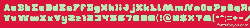 DayDreamer Font – Green Fonts on Red Background