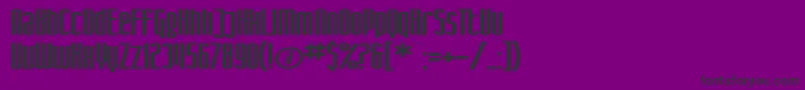 SfIronGothicExtended-fontti – mustat fontit violetilla taustalla