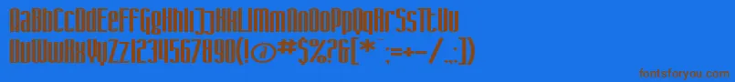 More about SfIronGothicExtended Font SfIronGothicExtended Font – Brown Fonts on Blue Background