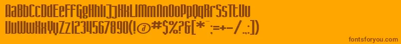 SfIronGothicExtended Font – Brown Fonts on Orange Background