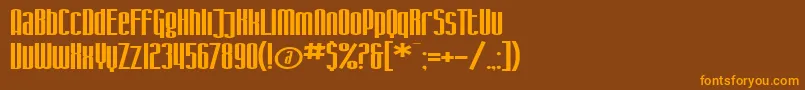 Шрифт SfIronGothicExtended – оранжевые шрифты на коричневом фоне