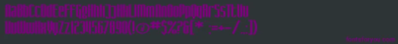 SfIronGothicExtended Font – Purple Fonts on Black Background