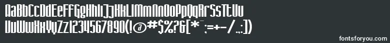 Шрифт SfIronGothicExtended – белые шрифты на чёрном фоне