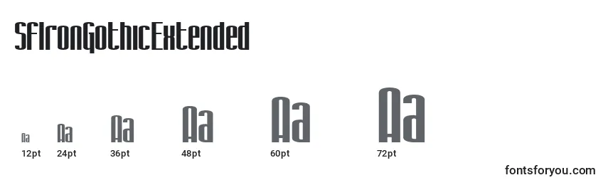 SfIronGothicExtended Font Sizes