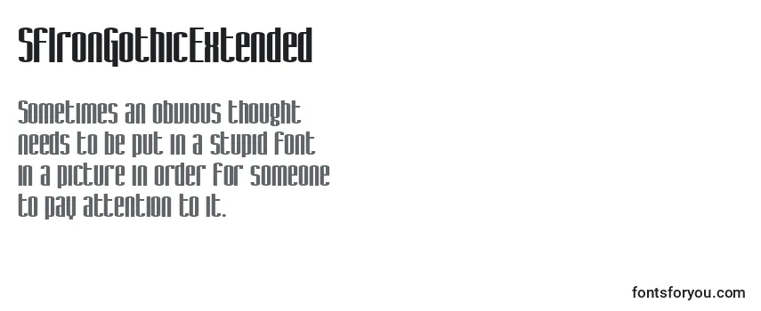SfIronGothicExtended Font