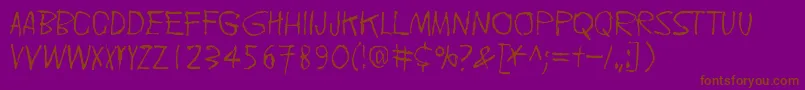 Doublpeopl Font – Brown Fonts on Purple Background