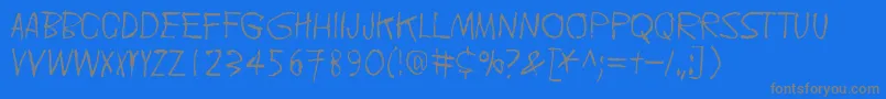 Doublpeopl Font – Gray Fonts on Blue Background