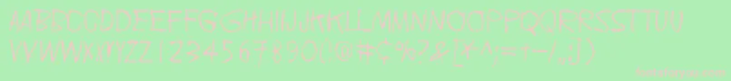 Doublpeopl Font – Pink Fonts on Green Background