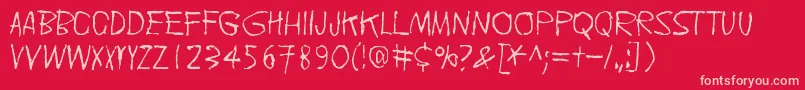 En savoir plus sur la police Doublpeopl Police Doublpeopl – polices roses sur fond rouge