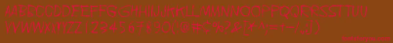 Doublpeopl Font – Red Fonts on Brown Background